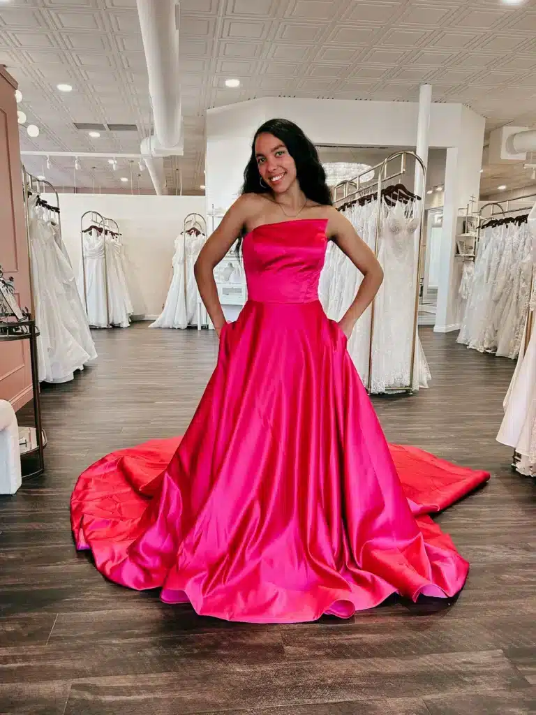 Non Traditional Wedding Dresses At Sophias Bridal And Tux With Bold Color Options