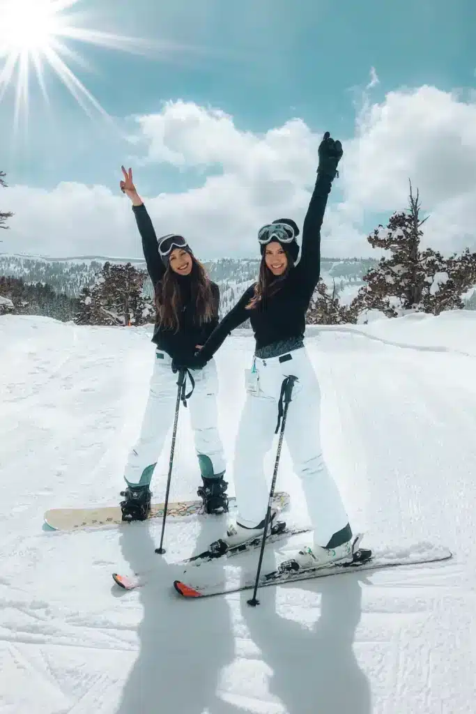 Girls At Ski Resort For Winter Bachelorette Party Ideas