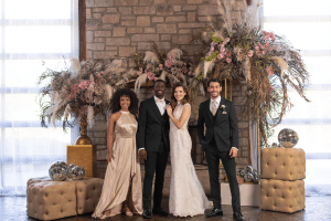 Black On Black Groomsmen Suits For Rustic Wedding