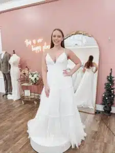 White A Line Discount Wedding Dress