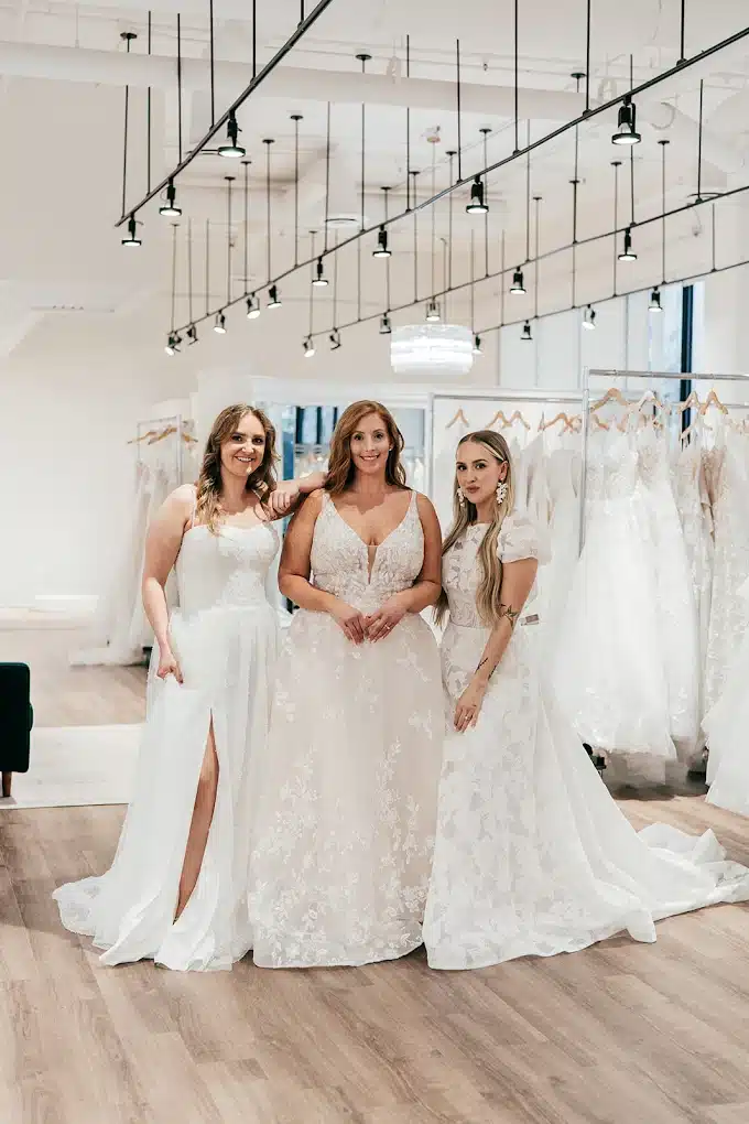 Brides Trying On Wedding Dresses In Louisville Ky Wedding Dress Store