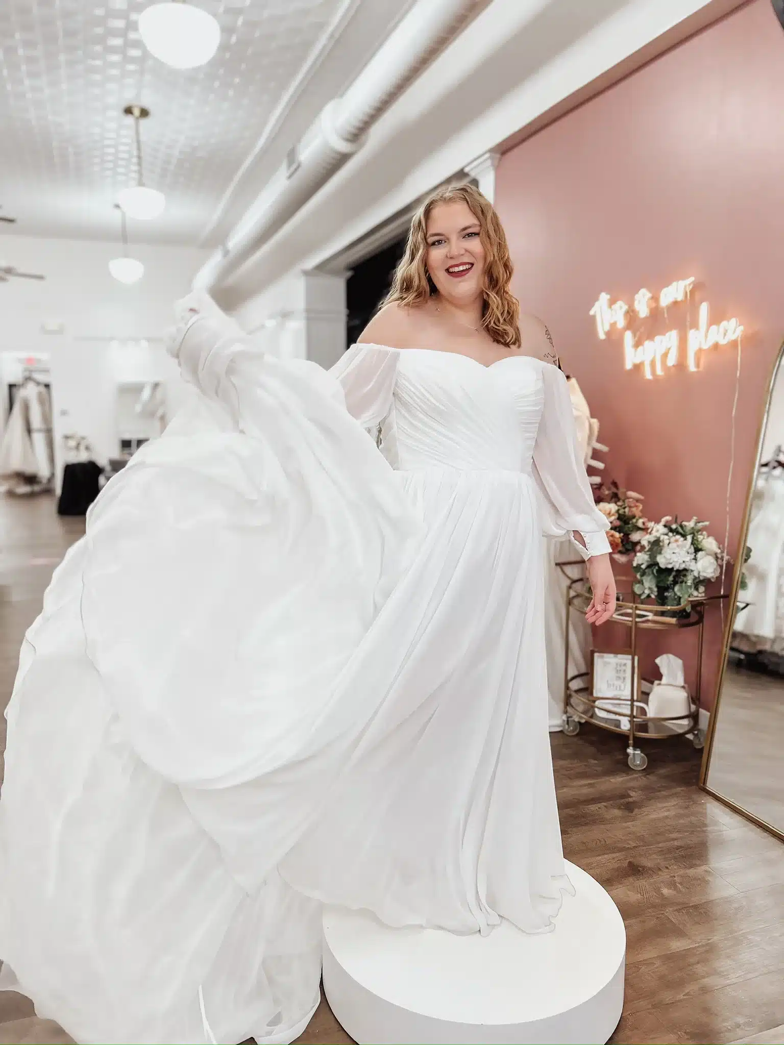 Bride Trying On Wedding Dresses In Columbus Indiana Bride Trying On Wedding Dresses In Columbus Indiana