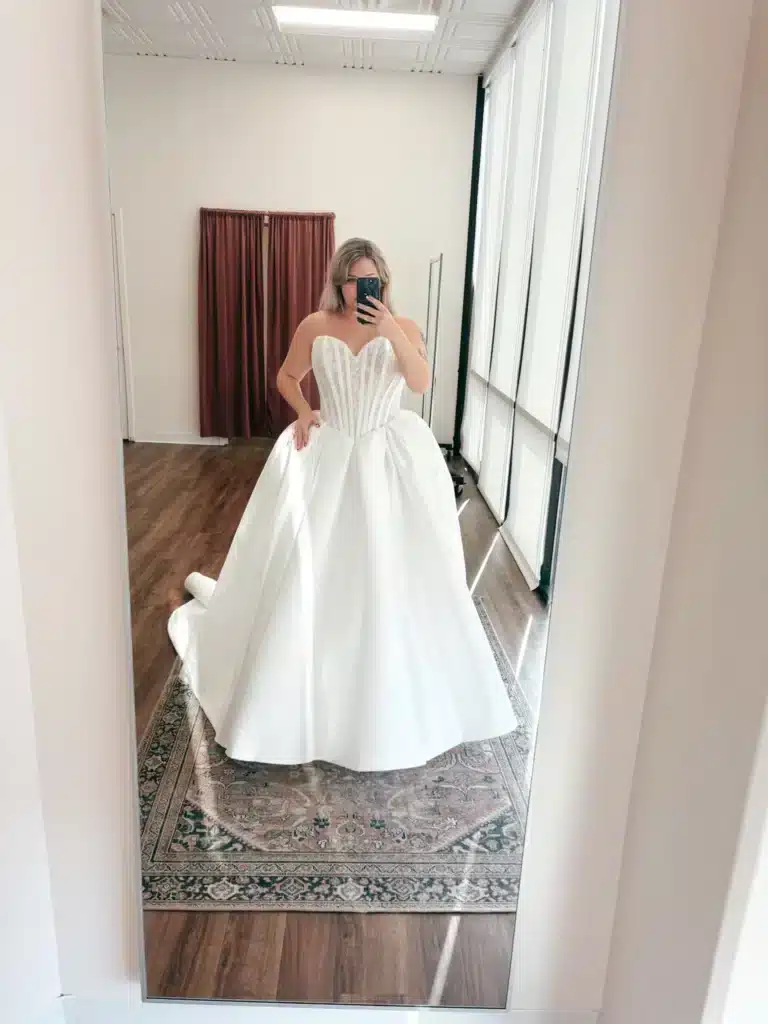 Ballgown Style Corset Wedding Dress With Sweetheart Neckline