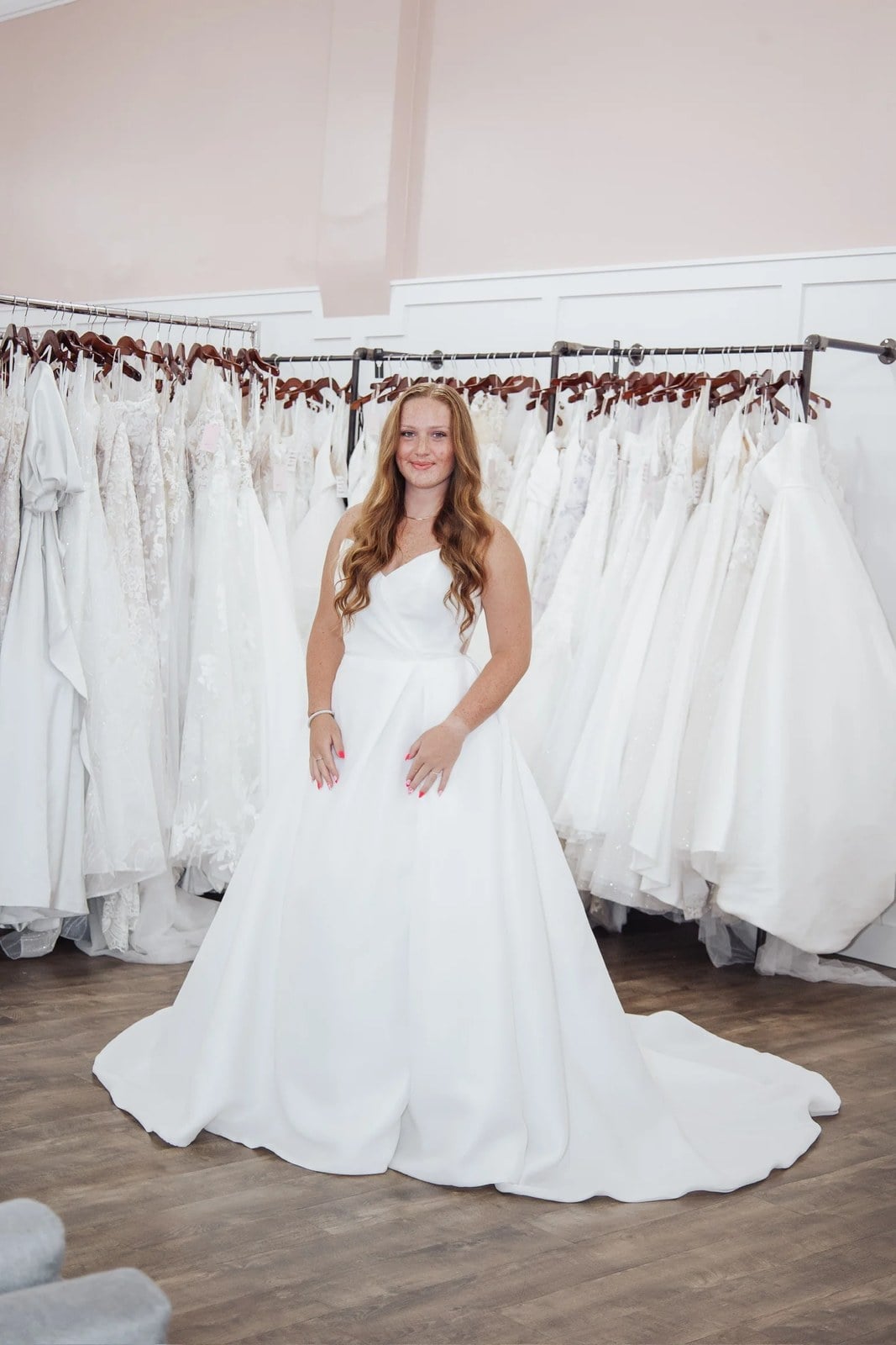 Elopement Dresses Client Trying On Sophias